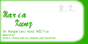 maria kunz business card